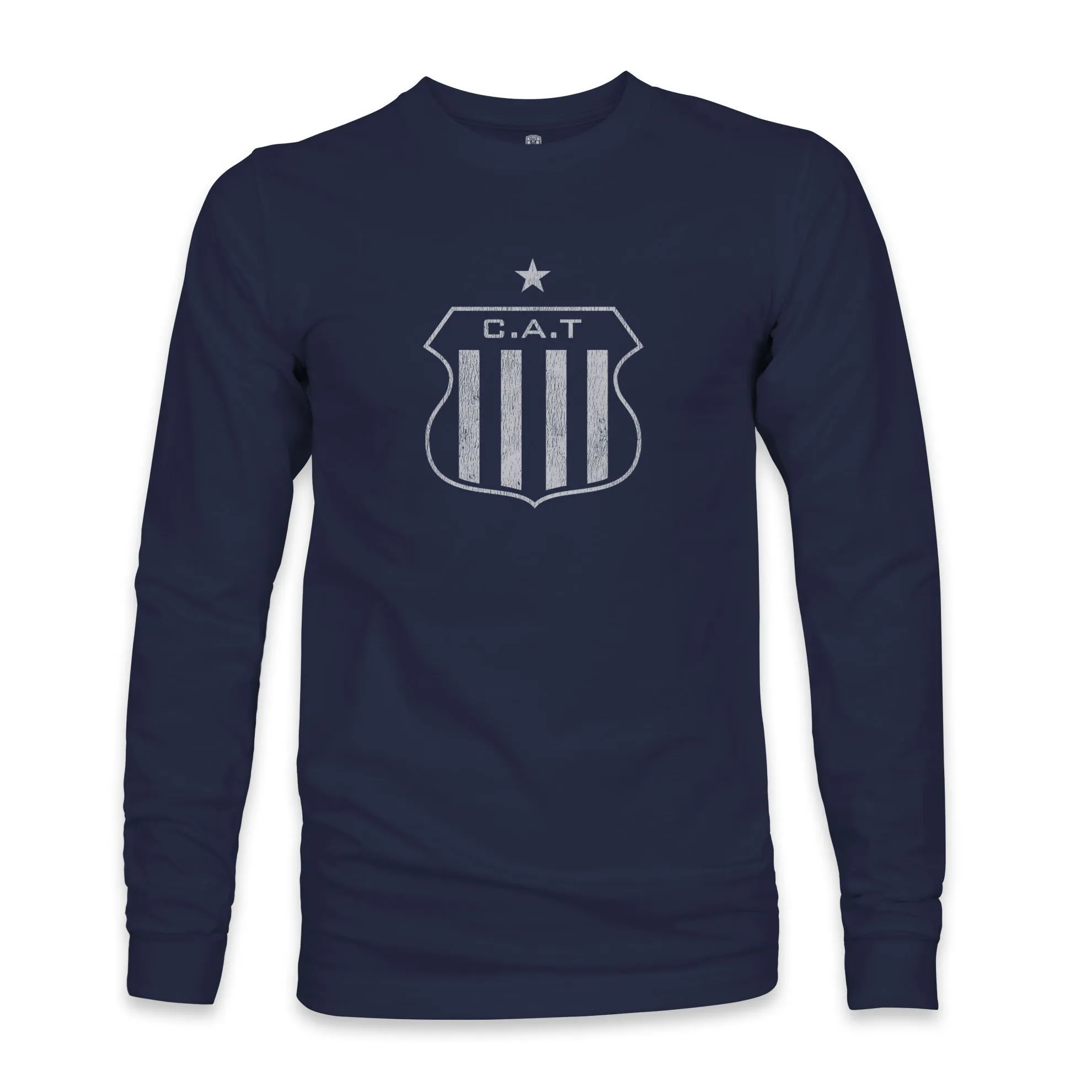 Club Atletico Talleres Mono Badge Cotton Long Sleeve T-Shirt - Navy