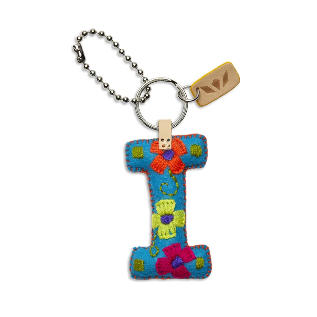 Consuela Blue Felt "I" Charm