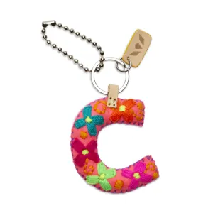 Consuela Pink Felt "C" Charm