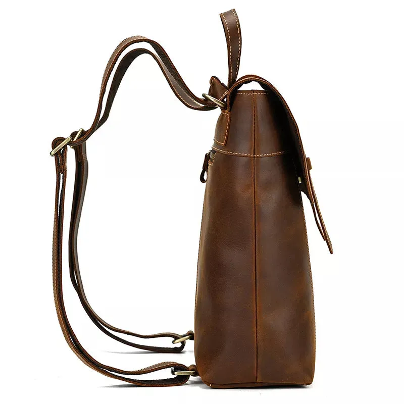 Crazy Horse Leather Backpack