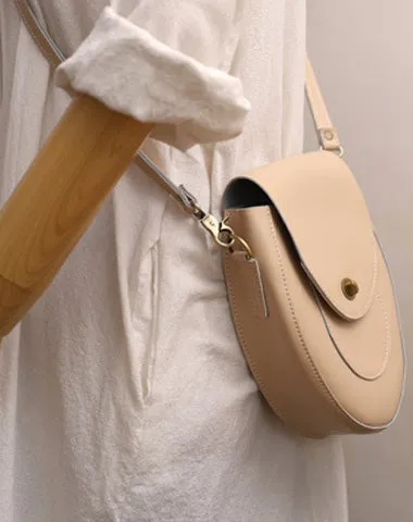 Cute LEATHER Saddle Side Bag WOMEN SHOULDER BAG Crossbody Saddle Purse FOR WOMEN