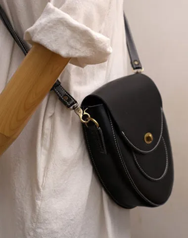 Cute LEATHER Saddle Side Bag WOMEN SHOULDER BAG Crossbody Saddle Purse FOR WOMEN