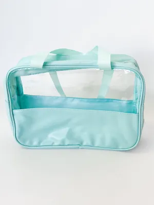 Dawn - Clear Zipper Travel Pouches (Seafoam)