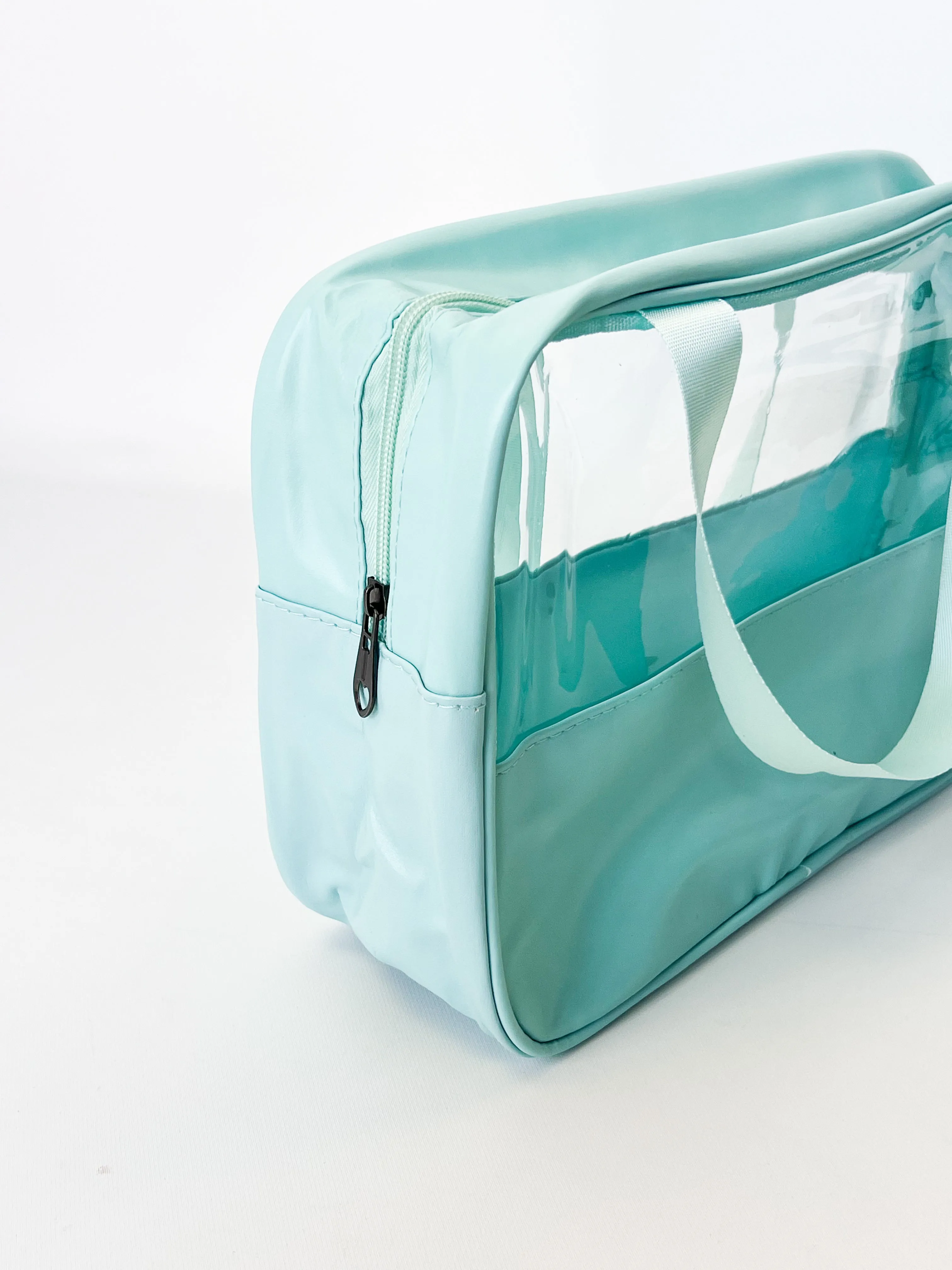 Dawn - Clear Zipper Travel Pouches (Seafoam)