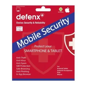 DefenX Mobile Security for Android & iOS - 1 User for 1 Year | DEFENXMOBSEC