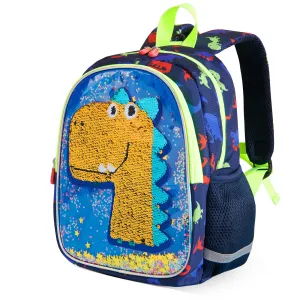 Dinosaur Kids Backpack Reversible Sequins