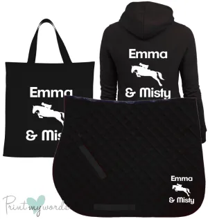 'Dolly' Children's Personalised Matching Equestrian Set - Jumping Design