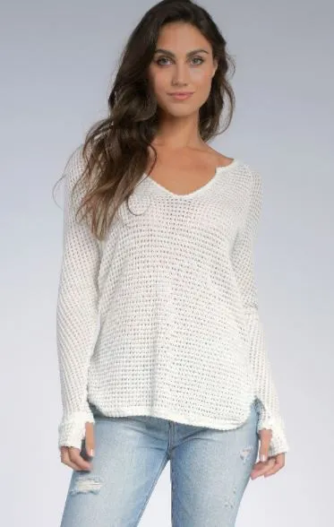 Elan Long Sleeve VNeck Top