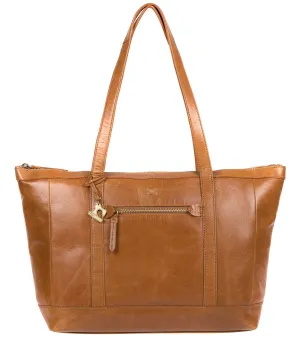 'Ellis' Saddle Leather Tote Bag