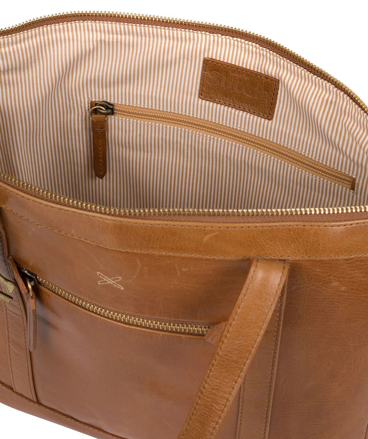 'Ellis' Saddle Leather Tote Bag