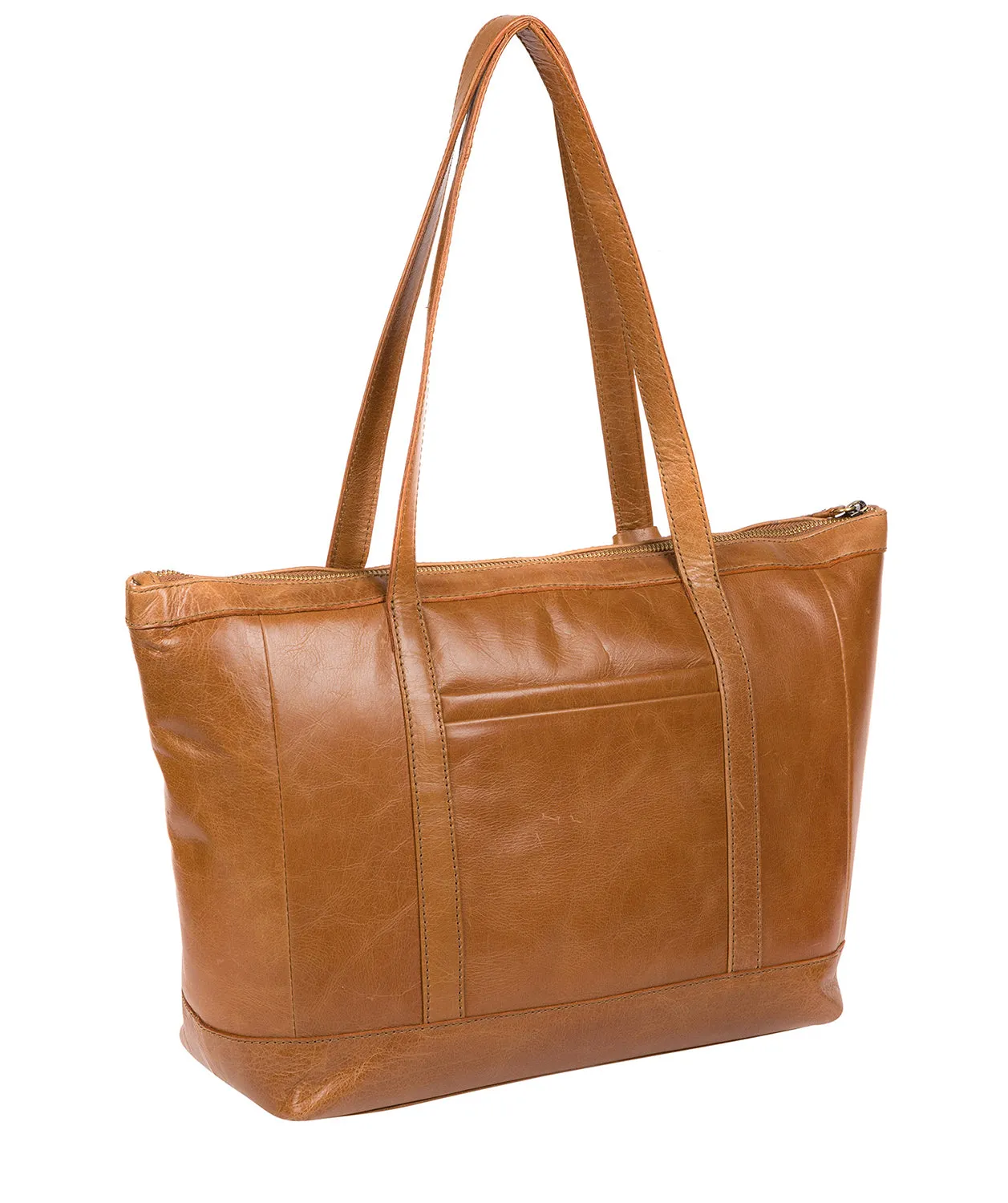 'Ellis' Saddle Leather Tote Bag