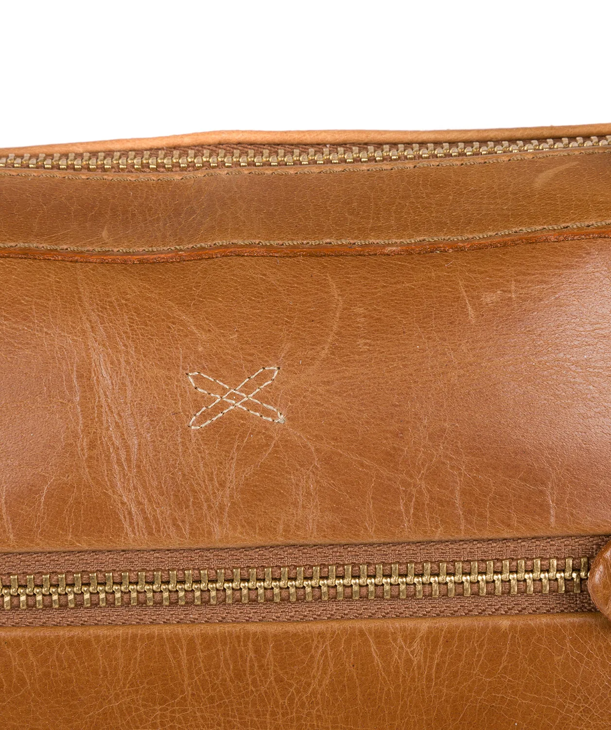 'Ellis' Saddle Leather Tote Bag