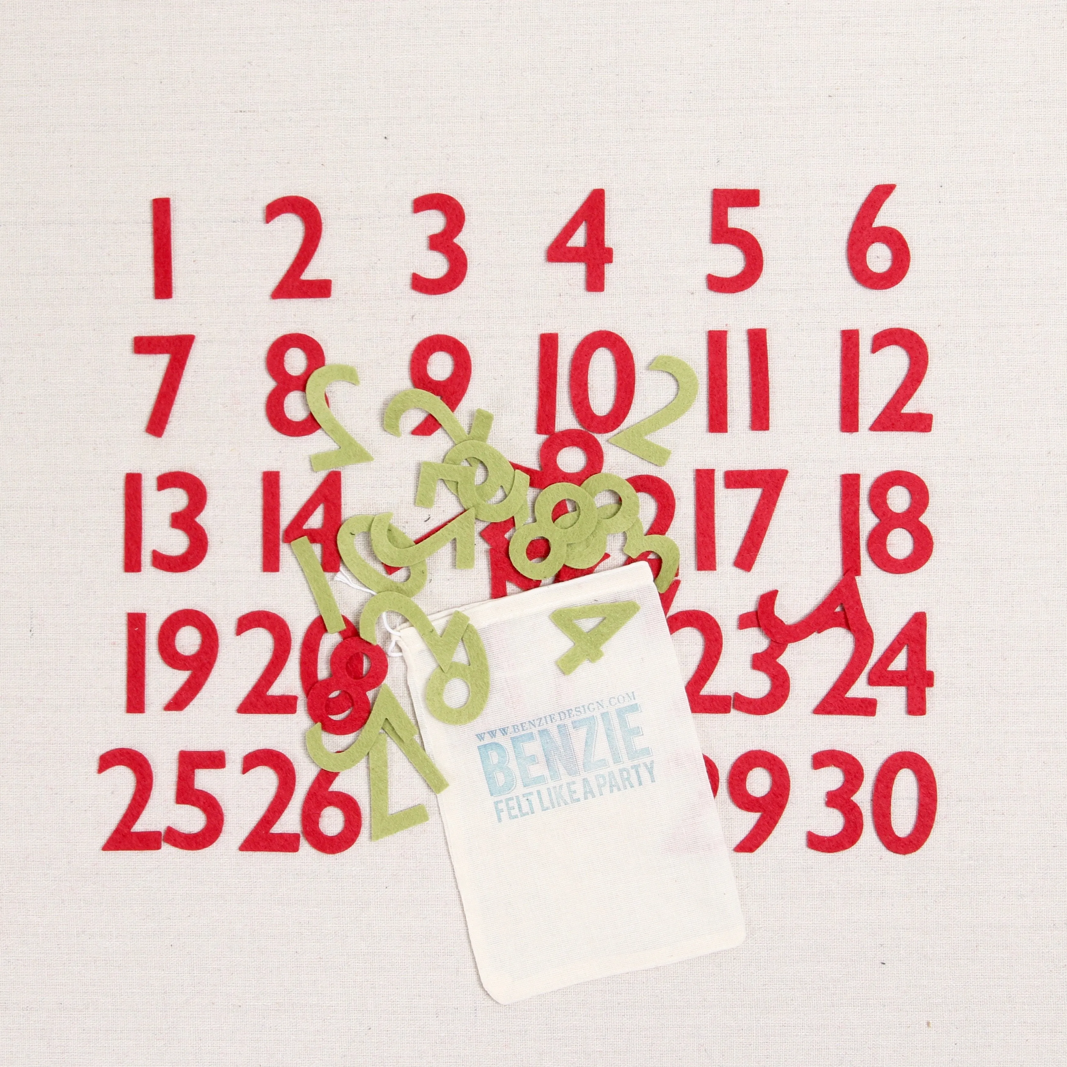 Felt-fetti, Countdown Numbers, Die Cut Numbers