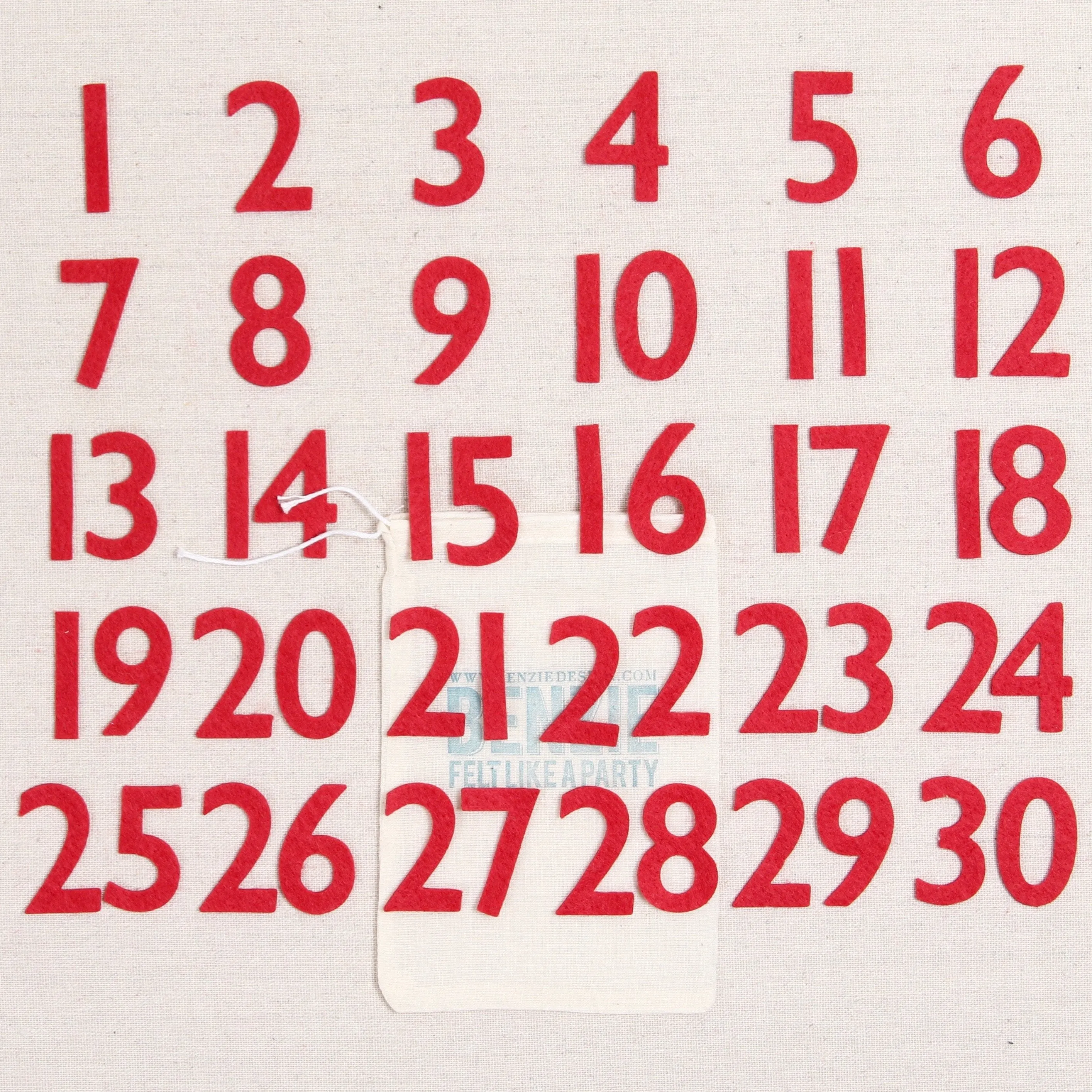 Felt-fetti, Countdown Numbers, Die Cut Numbers