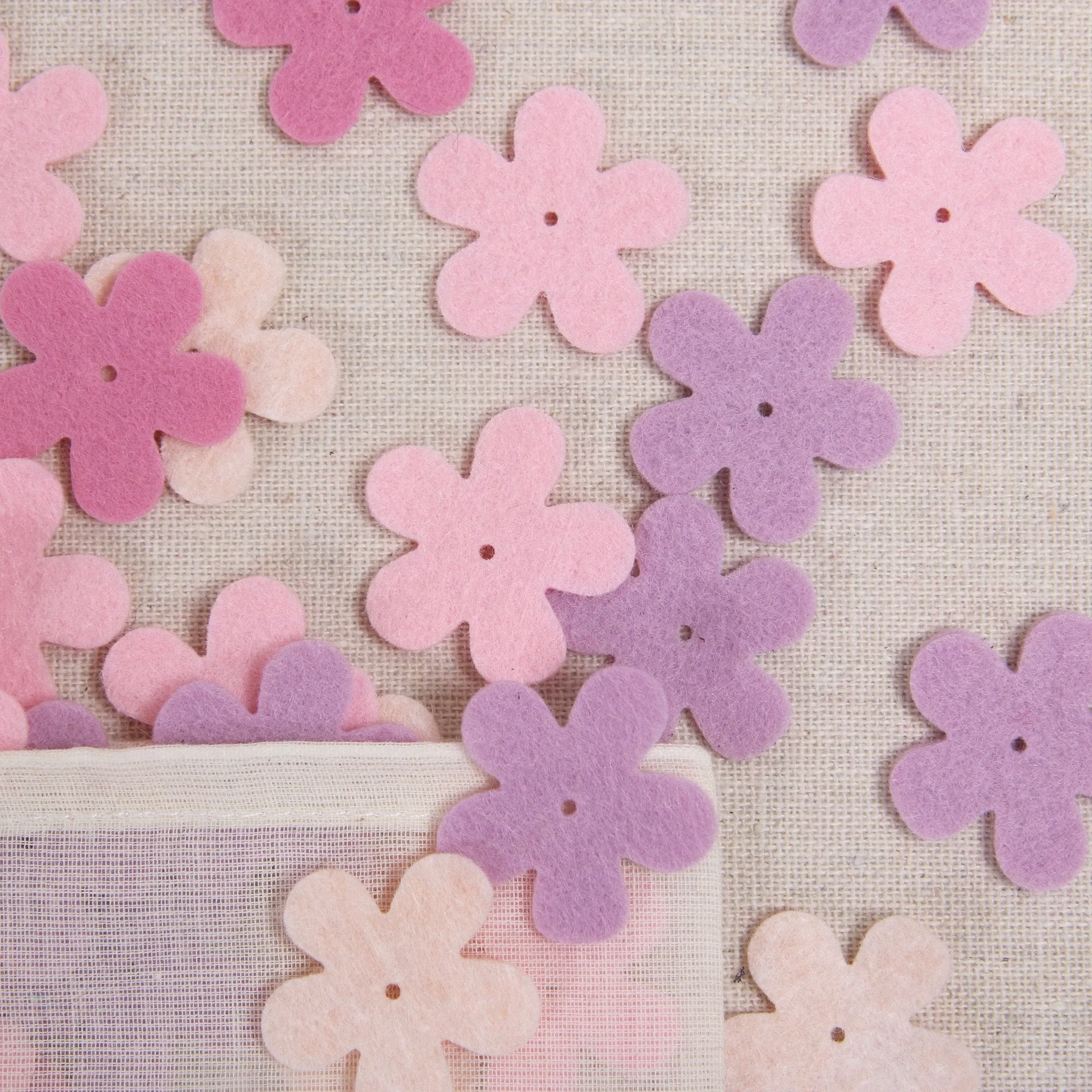 Felt-fetti Dainty Blossoms, die cut shapes