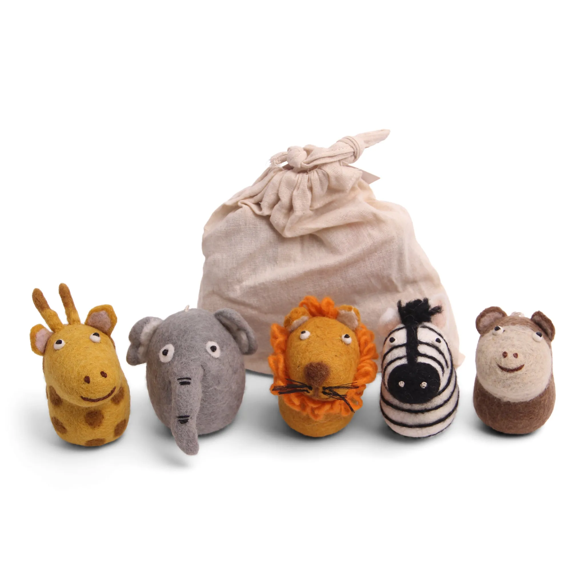 Felted Safari Animals (Set of 5) by Én Gry & Sif