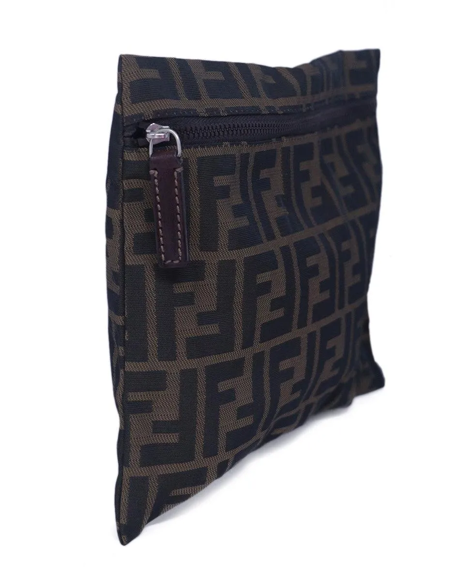 Fendi Black & Brown Logo Cosmetic Bag