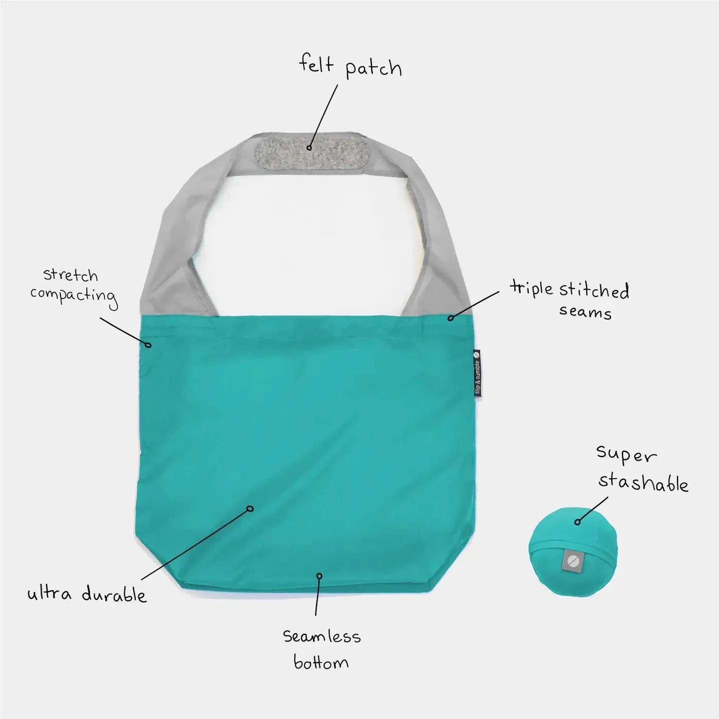 Flip & Tumble Reusable Bag - Moon Cycle