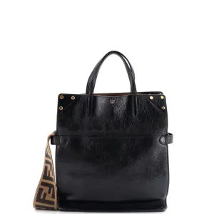 Flip Tote Leather with Suede Small