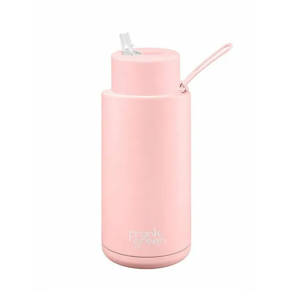 Frank Green 34oz Reusable Bottle with Straw Lid Blushed (Pink)