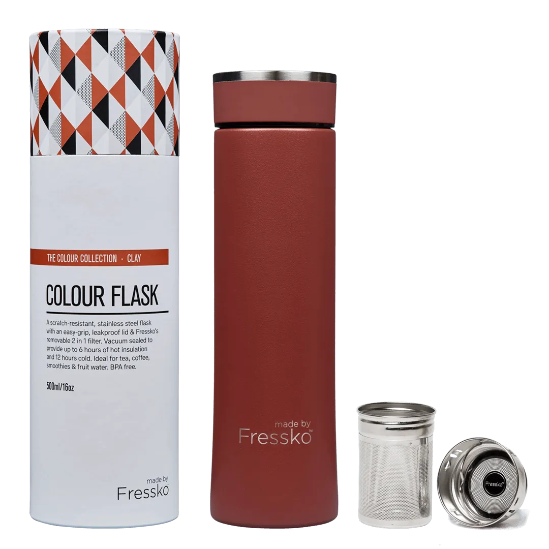 Fressko Infuser Flask 500ml - Clay | Drink Bottle