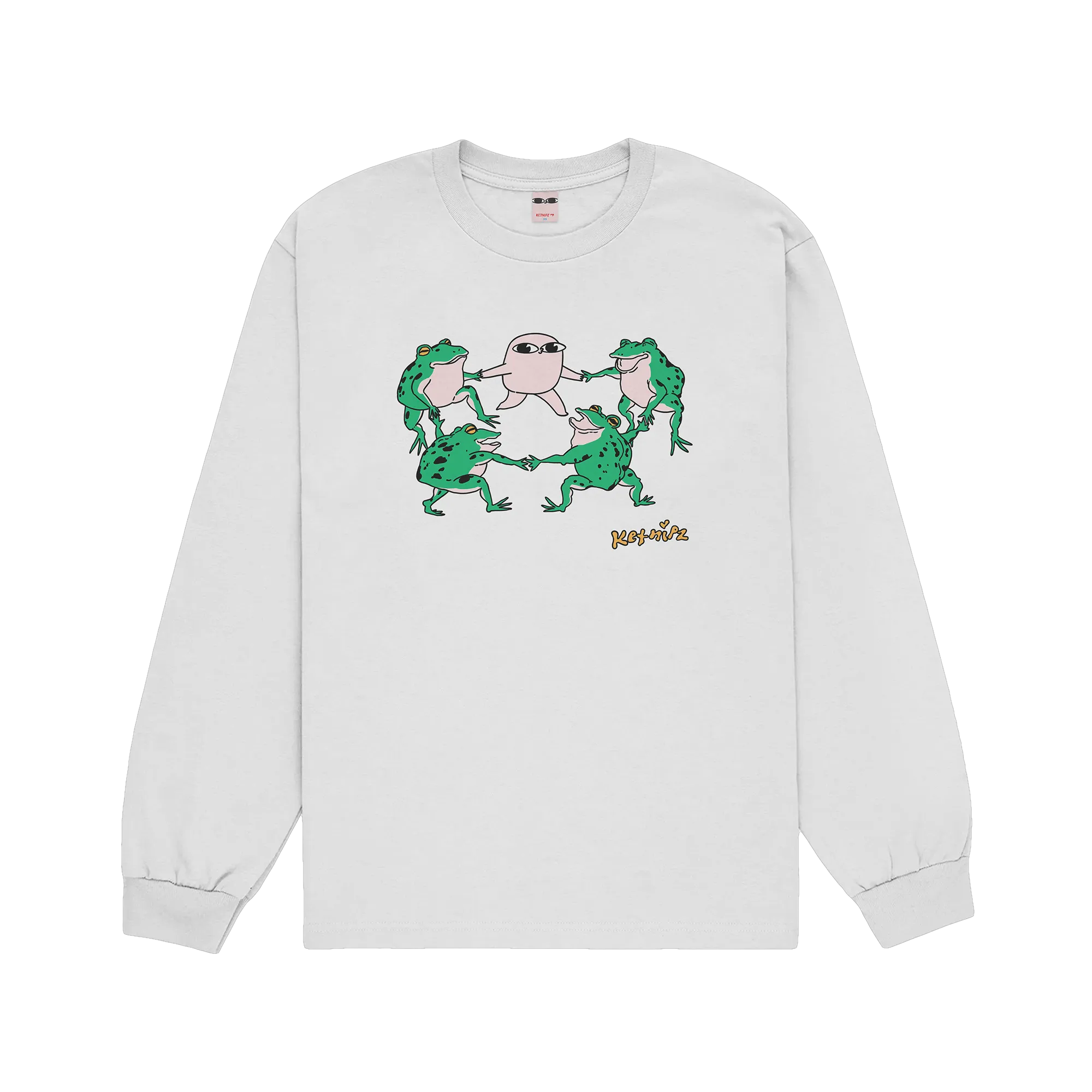 Frog Party White Long Sleeve