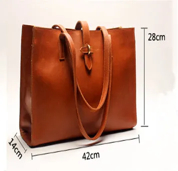 Genuine Leather Tote Bag for Women Handbag Single Shoulder Bag Large Capacity Birthday Gift for Her