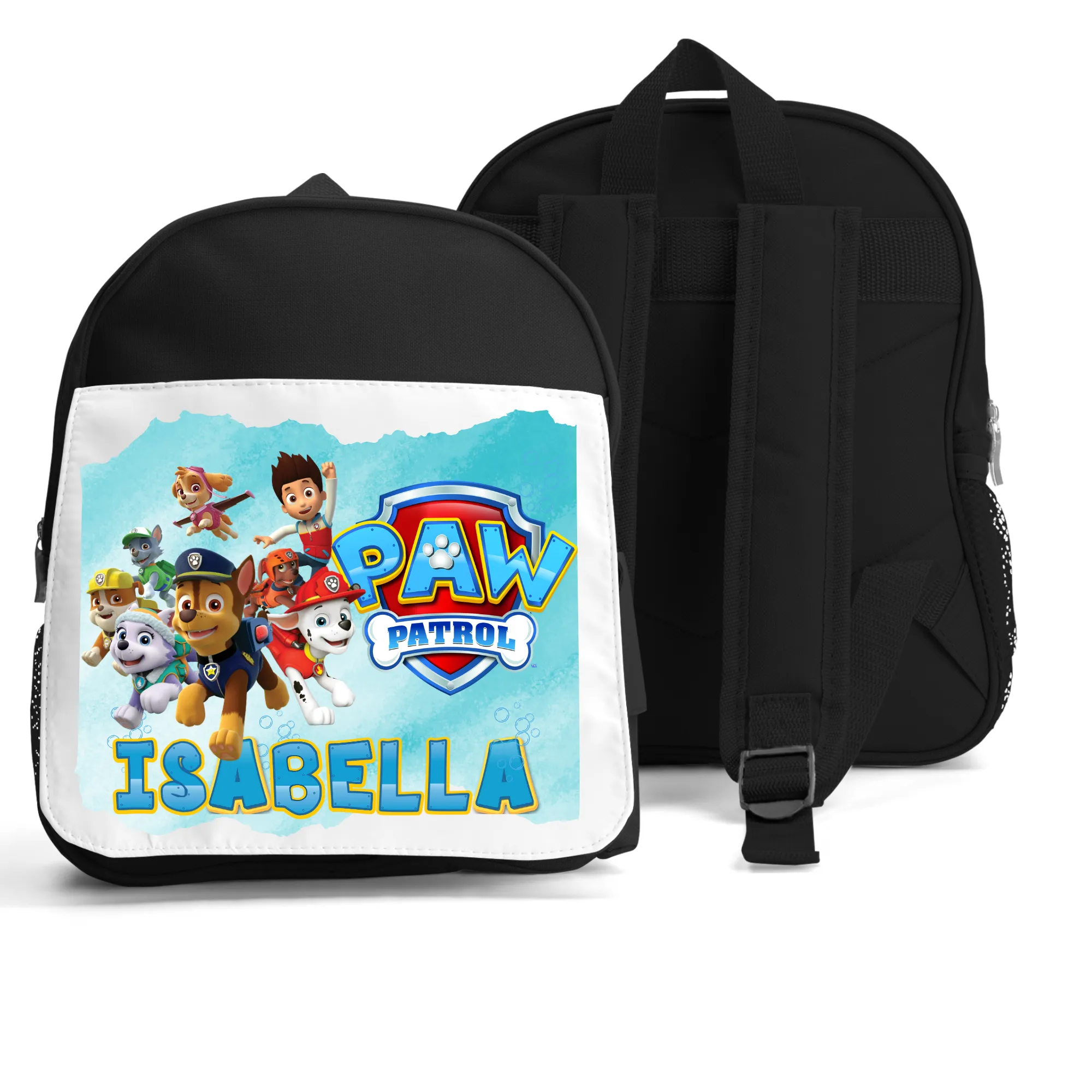 Girls' Personalised Backpack with a Paw Patrol Design