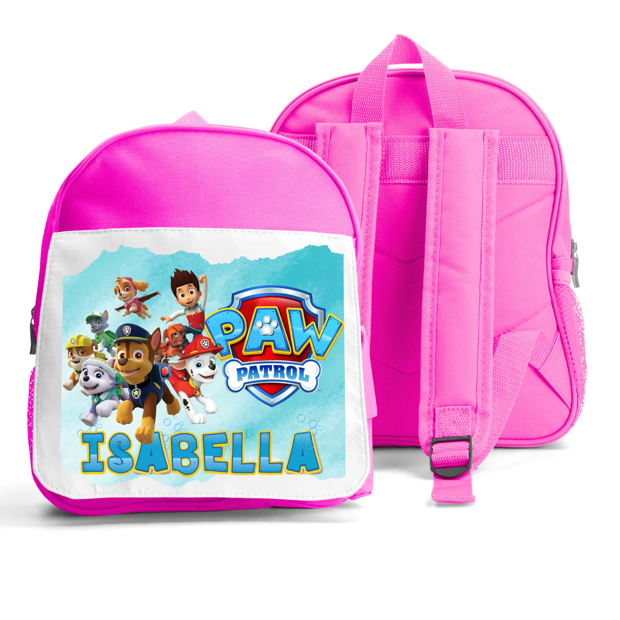 Girls' Personalised Backpack with a Paw Patrol Design