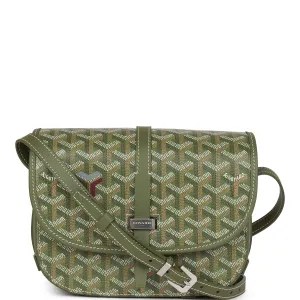 Goyard Belvedere PM Bag Khaki Goyardine Palladium Hardware