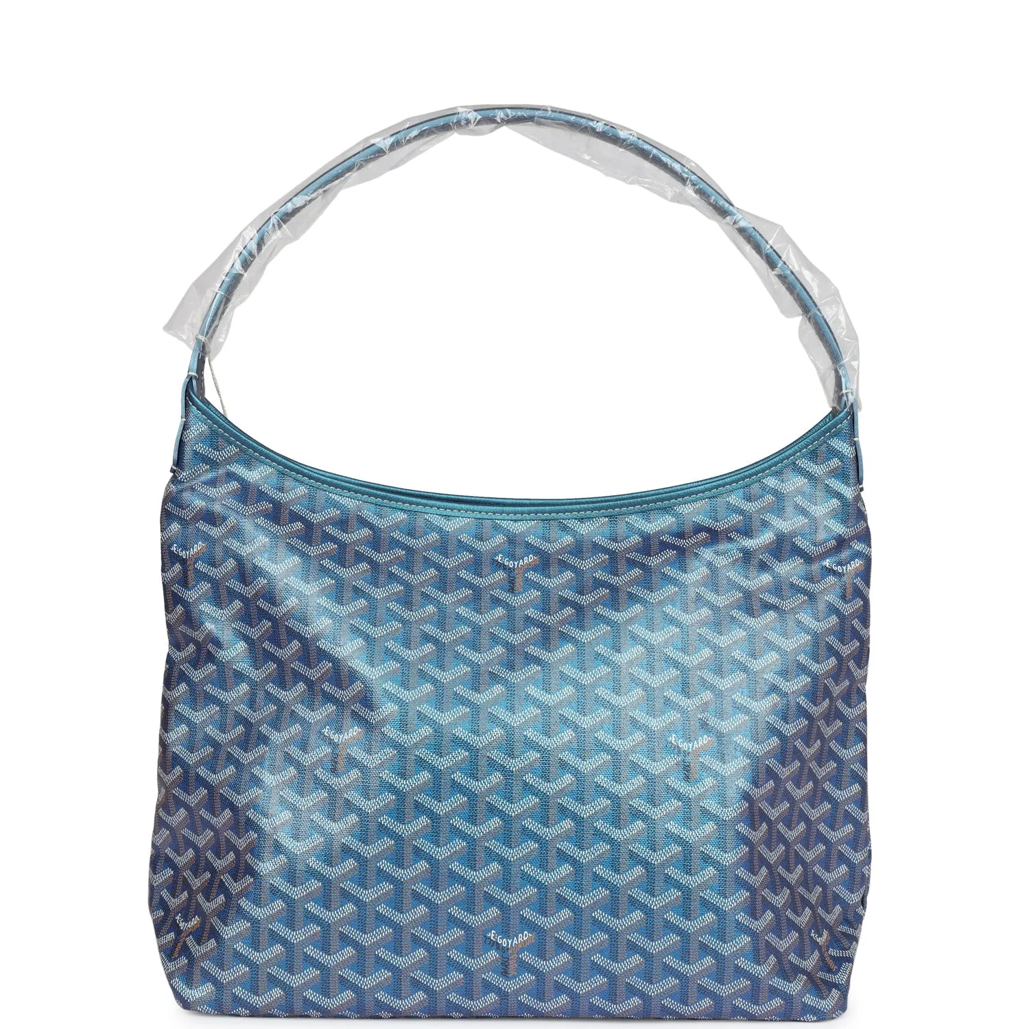 Goyard Goyardine Pearly Blue Boheme PM Hobo Bag Palladium Hardware