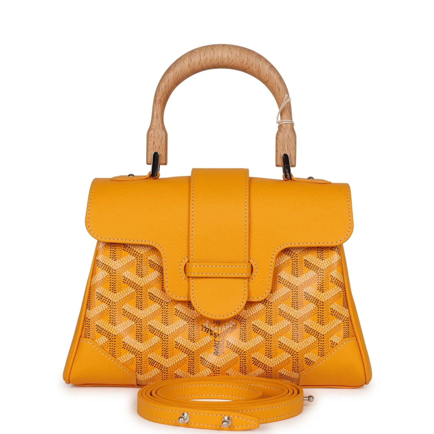 Goyard Saigon Souple Mini Bag Yellow Goyardine Palladium Hardware