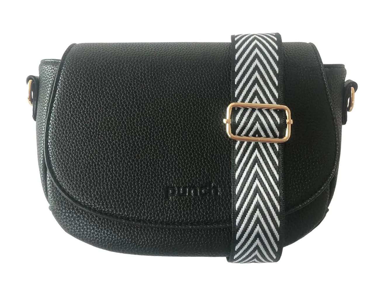 HARPER SADDLE CROSSBODY BAG BLACK