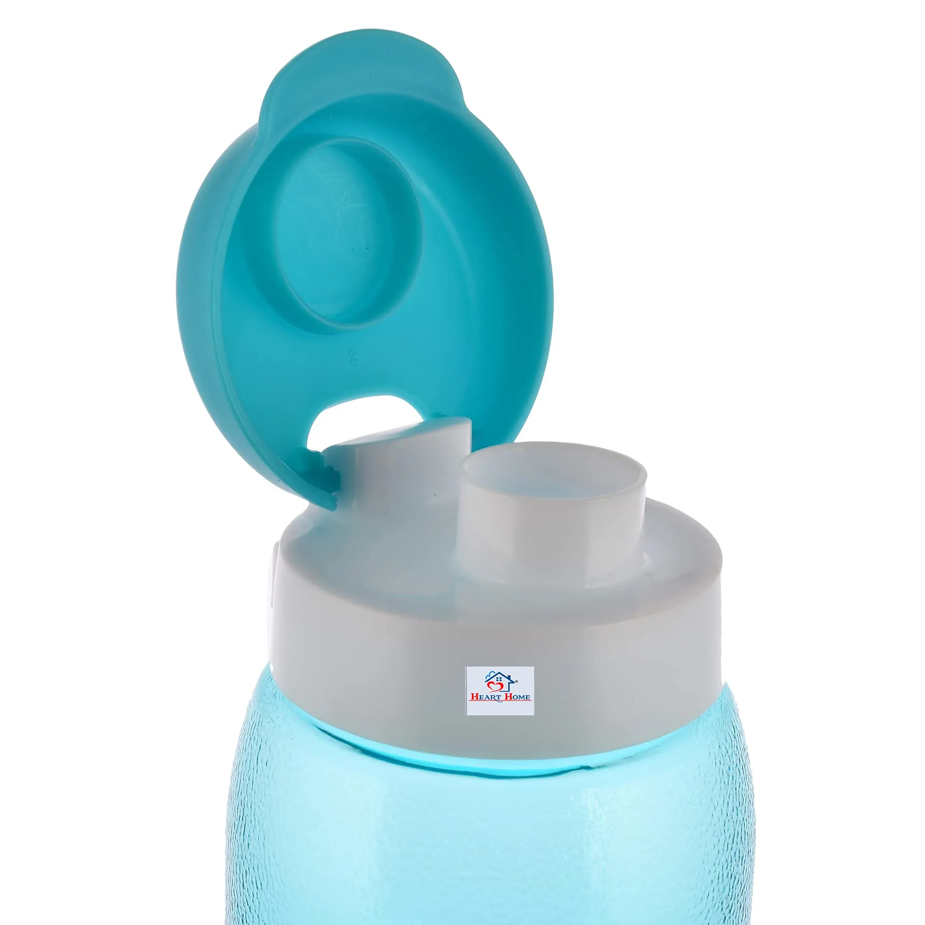 Heart Home Unbreakable BPA & Leak Free Plastic Water Bottle With Sipper- 1 Litre, Pack of 6 (Sky Blue)