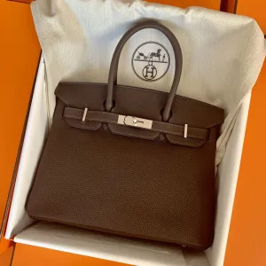 Hermès Birkin 30 Ebene/Gold Verso Togo Palladium Hardware PHW