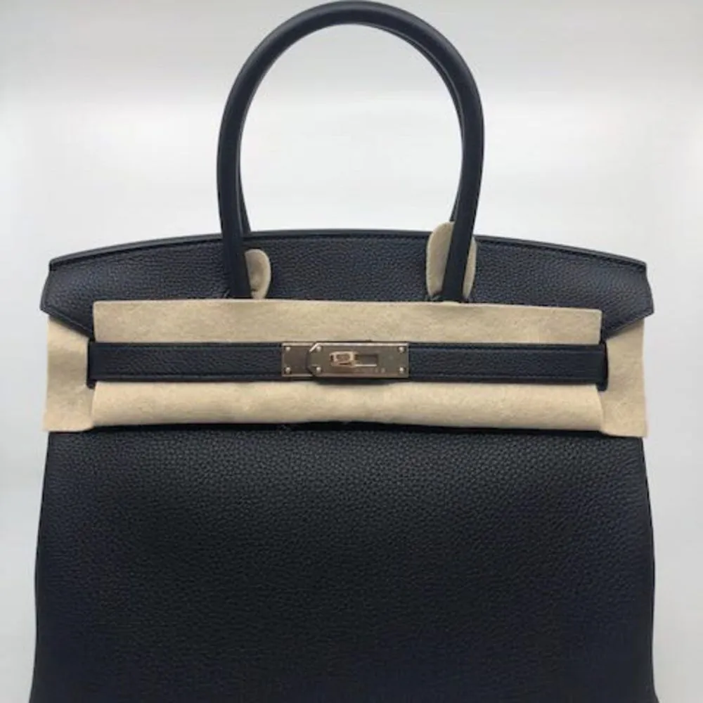 Hermès Birkin 30 Noir (Black) Togo Rose Gold Hardware RGHW