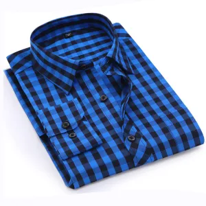 High Quality Soft Plaid Long Sleeve Shirt #850XX