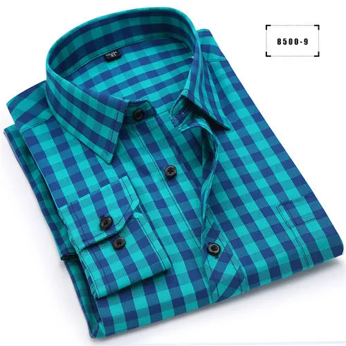 High Quality Soft Plaid Long Sleeve Shirt #850XX