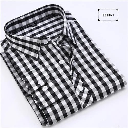 High Quality Soft Plaid Long Sleeve Shirt #850XX