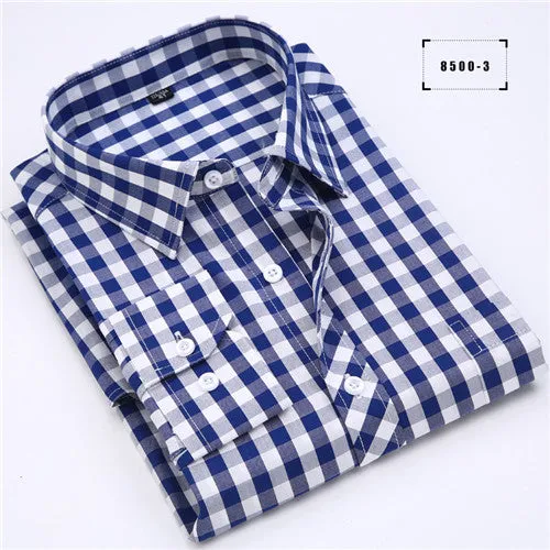 High Quality Soft Plaid Long Sleeve Shirt #850XX