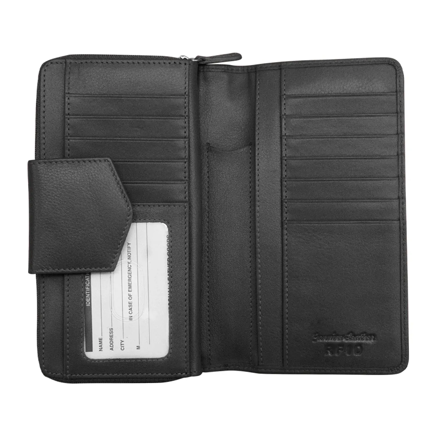 ili New York RFID Multi Organizer Leather Wallet