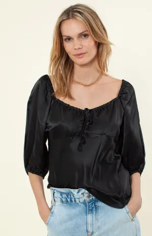 Jenese Solid Silk Top