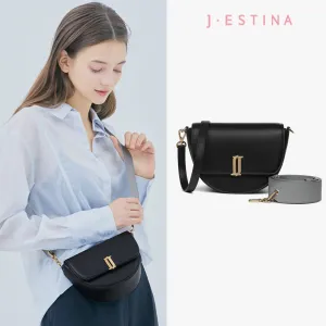 J.ESTINA JOELLE DEAR Mini Cross Bag Black Mini Saddle Bag Shoulder Bag Min-young Park's Bag from Seoul, Korea