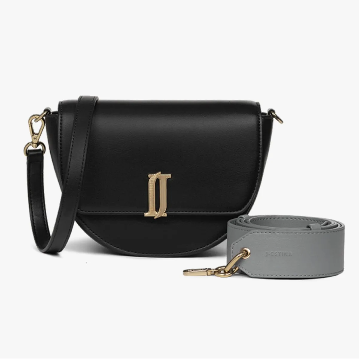 J.ESTINA JOELLE DEAR Mini Cross Bag Black Mini Saddle Bag Shoulder Bag Min-young Park's Bag from Seoul, Korea