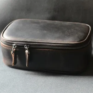 JJNUSA Leather Dopp Kit Personalized Leather Dopp Kit Travel Groomsmen Gift Toiletry Bag Genuine Leather Travel Bag