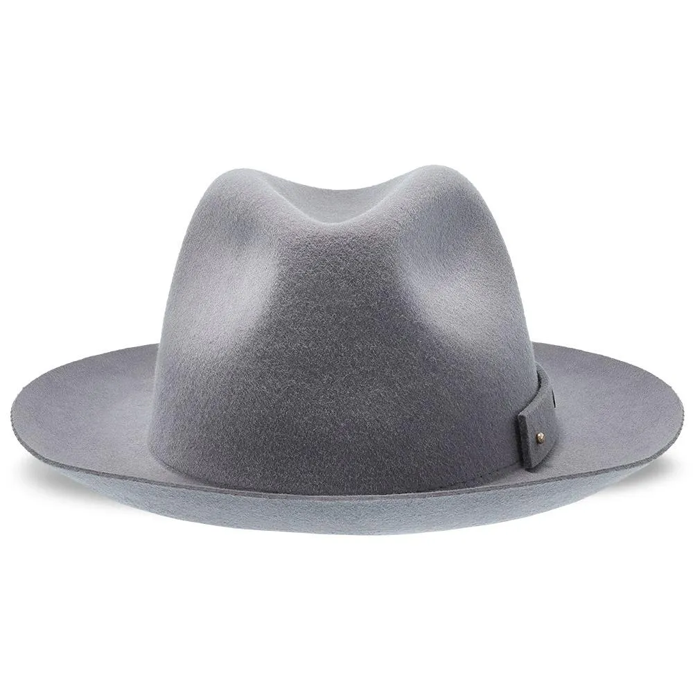 Journey - Walrus Hats Navy Wool Felt Fedora Crushable Hat - H7009