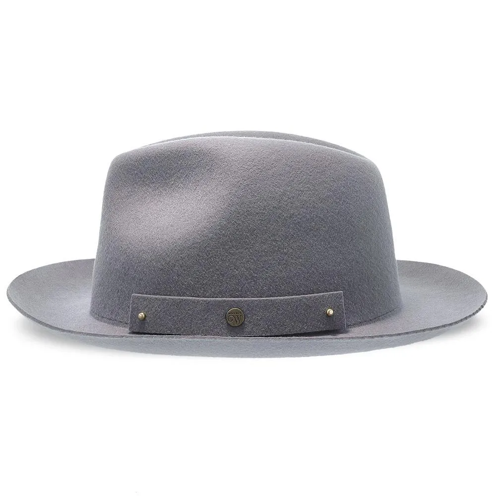 Journey - Walrus Hats Navy Wool Felt Fedora Crushable Hat - H7009