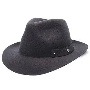 Journey - Walrus Hats Navy Wool Felt Fedora Crushable Hat - H7009