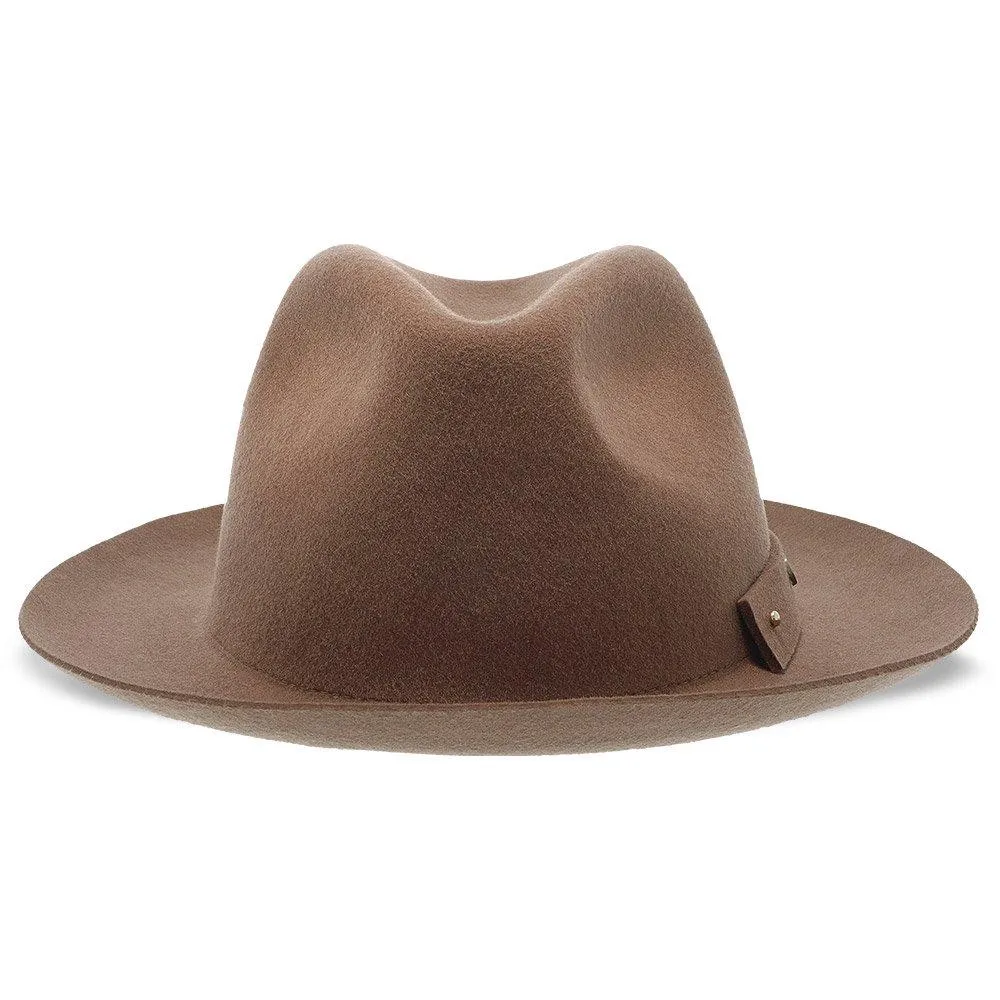 Journey - Walrus Hats Navy Wool Felt Fedora Crushable Hat - H7009