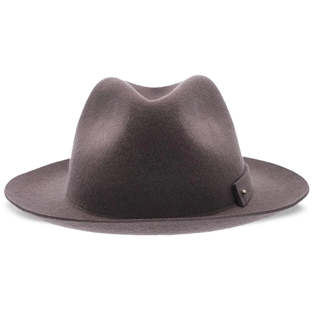 Journey - Walrus Hats Navy Wool Felt Fedora Crushable Hat - H7009